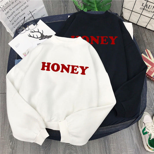 Honey Print Sweater Frauen