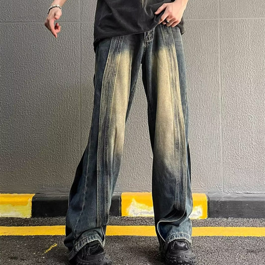 WASHED LOOK BAGGY JEANS